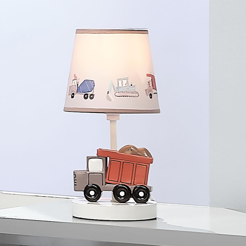Bedtime Originals Construction Zone Truck Nursery Lamp with Shade & Bulb