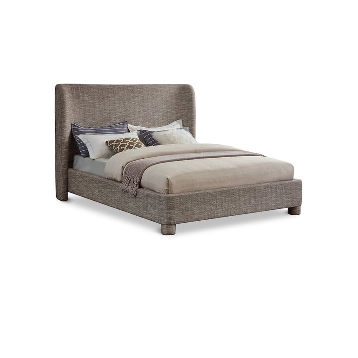 Meridian Furniture Penny Brown Polyester Fabric King Bed