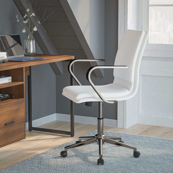 James Mid-Back Designer Executive Office Chair with Base and Arms