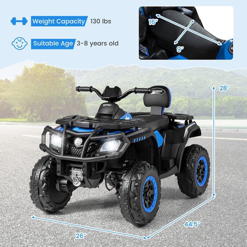 24V Two Seater Kids ATV Vehicle with 4 Motors Music and LED Light Features image number 2