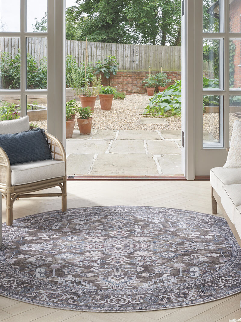 Machine Washable Series 1 SR104 Olive 7'10" x 9'10" Rug