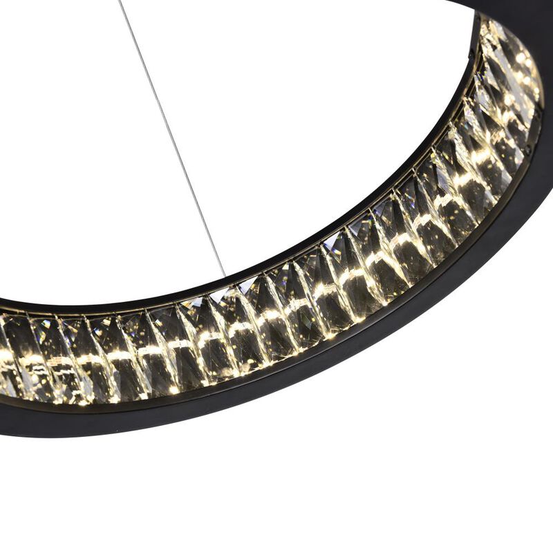 Rosalina LED Chandelier With Matte Black Finish