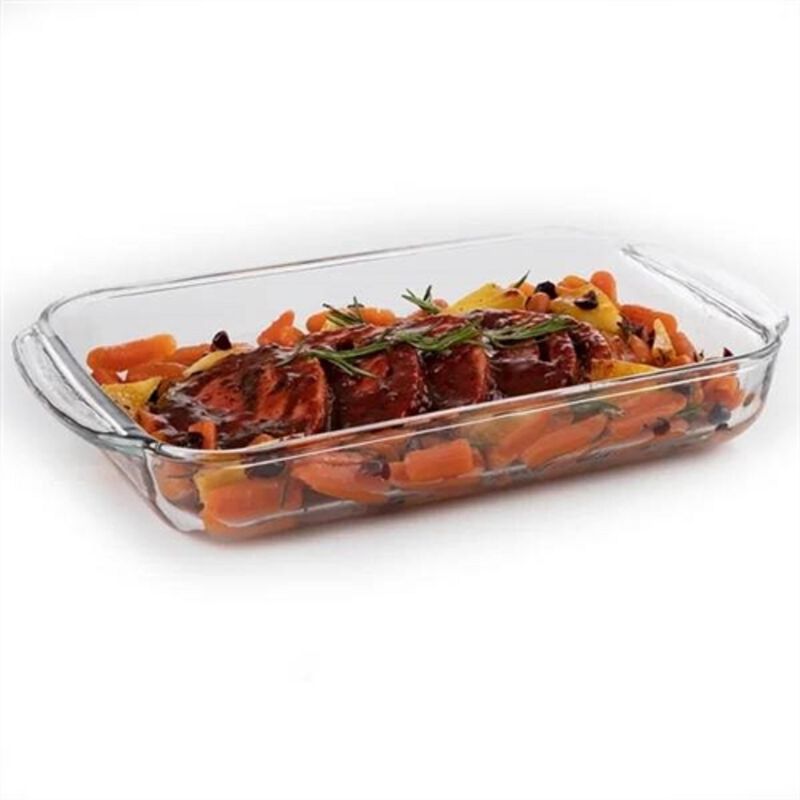 Glass 3-Piece Oven-Safe Bakeware Set &ndash; Casserole Baking Dishes, Dishwasher and Microwave Safe
