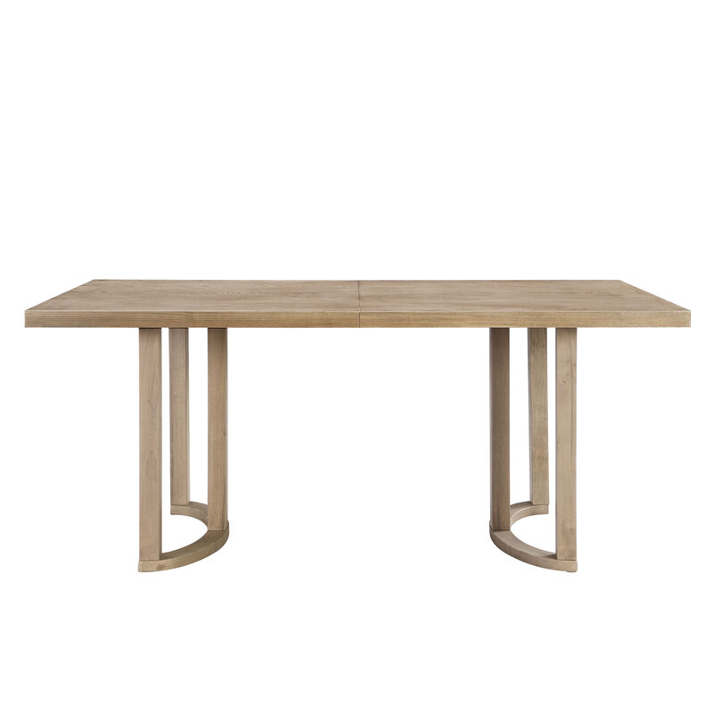 Christopher Knight Home Luoma 69" Rubberwood Modern 6 Seater Rectangle Dining Table