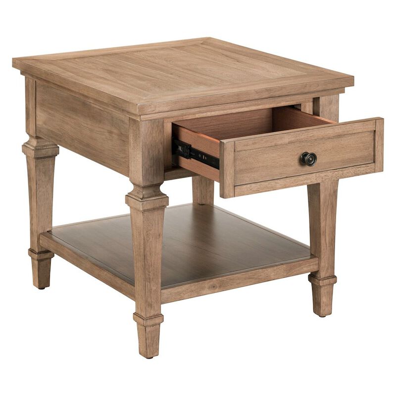 Liberty Furniture Haven Hills End Table for Living Room Traditional - Camel Beige Birch Wood image number 6