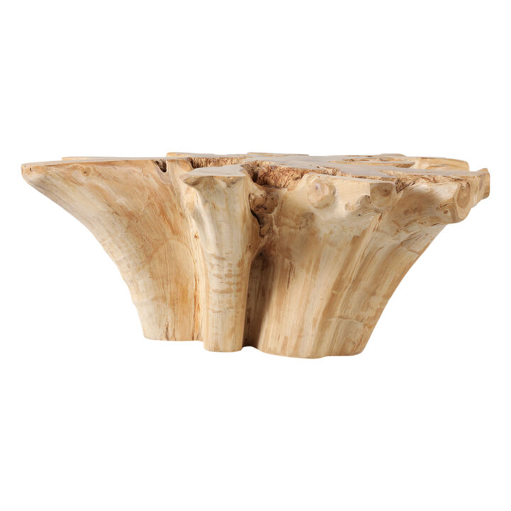 43" Teak Wood Coffee Table, Natural