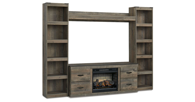 Trinell 4-Piece Entertainment Center with Electric Fireplace image number 0