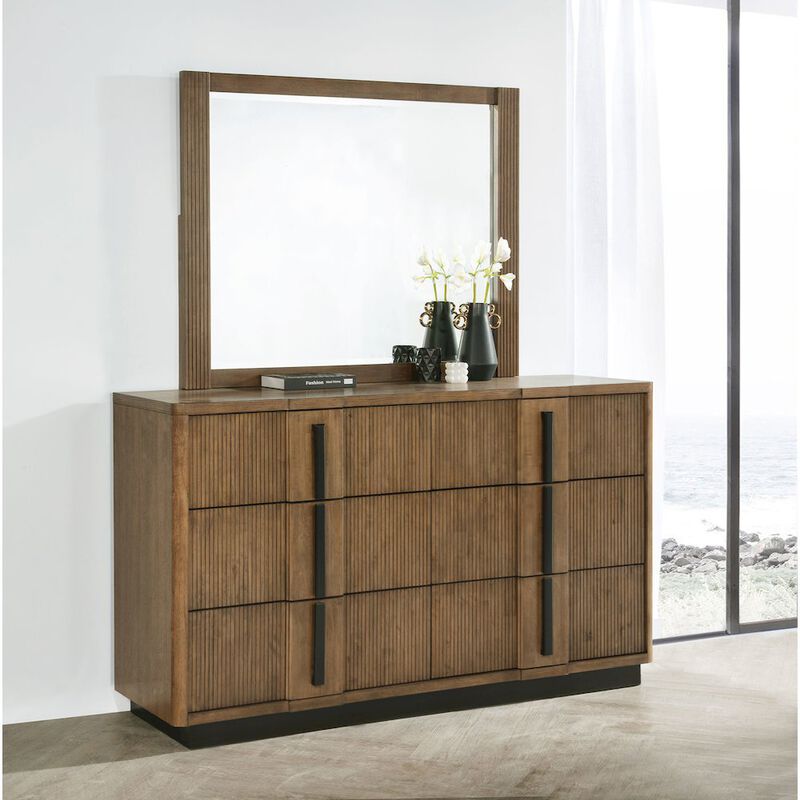 Coaster Co. of America Terrace 6-drawer Dresser and Mirror Ash Brown image number 5