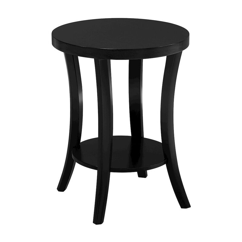 Convenience Concepts Charleston Round End Table with Shelf