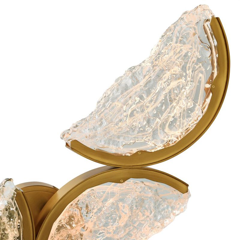 CWI Lighting Moon Integrated LED Brass Wall Light