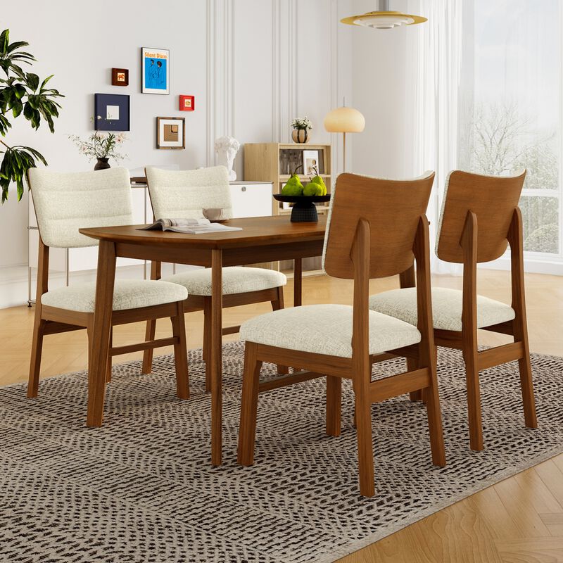Zekast Scandinavian 4‑Piece Dining Table Set image number 2