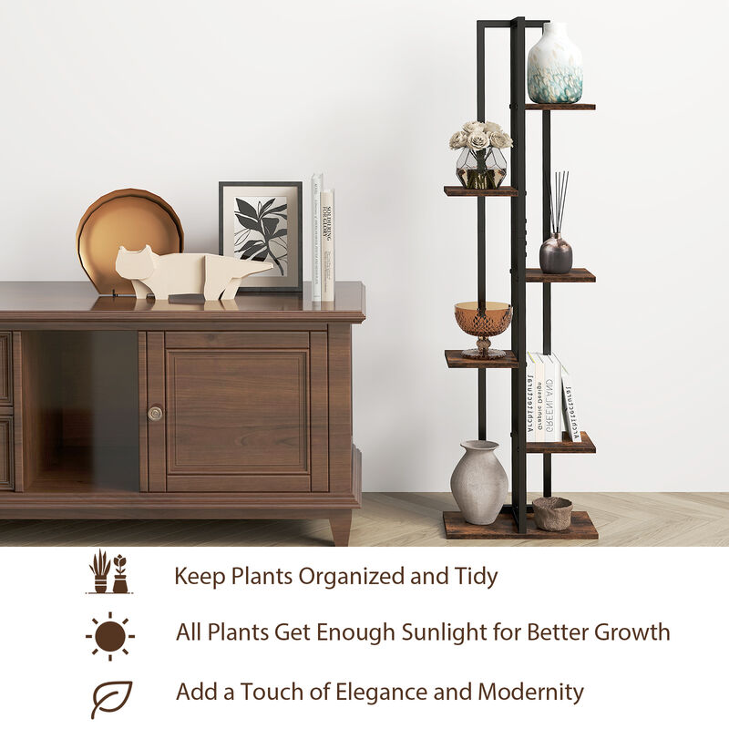 3 Pieces Tall Wood Plant Stand Set 4, 5 and 6-Tier Indoor Flower Stands