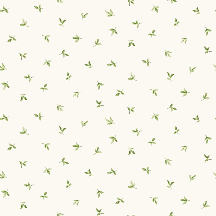 Just Kitchens Leaf Toss Green Wallpaper G45436