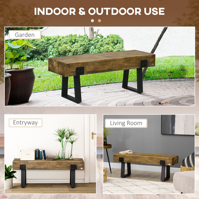 Hivvago End of Bed Bench with Metal Frame image number 5