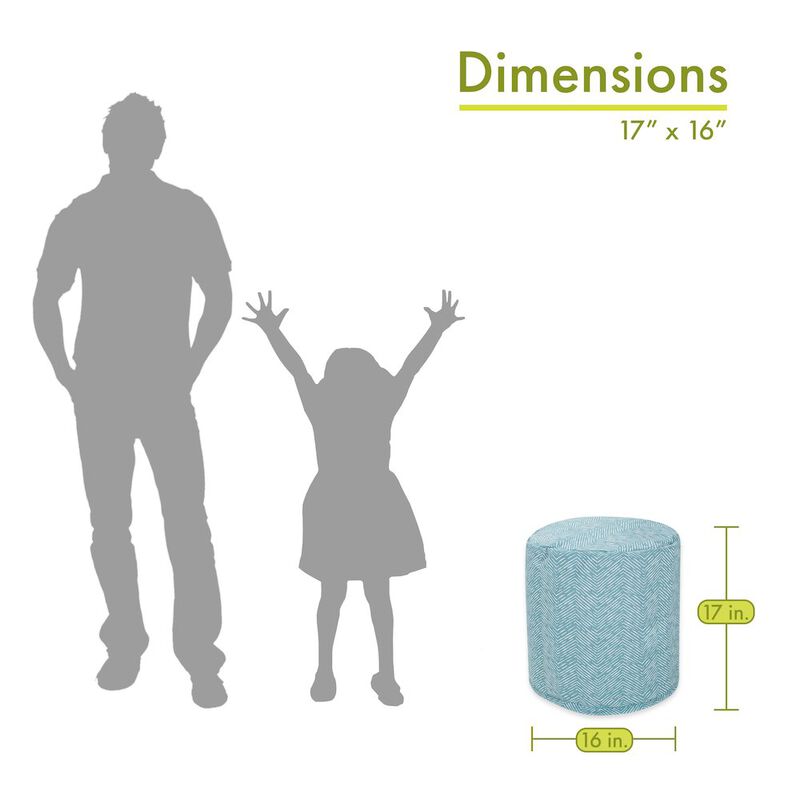 Majestic Home Goods Pouf South West Teal