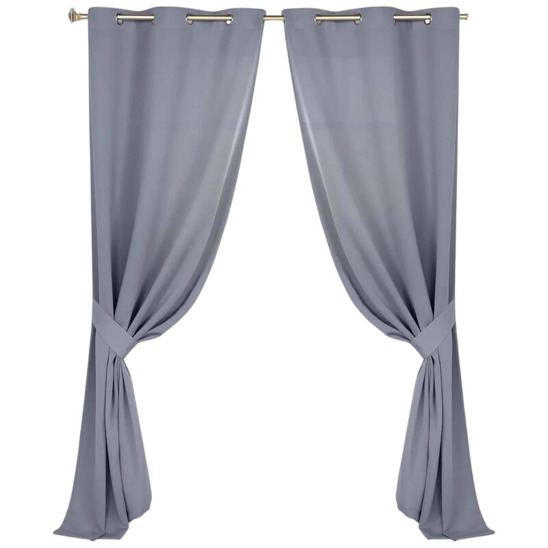 Set of 2 Classic Modern Room Darkening Blackout Curtains image number 0