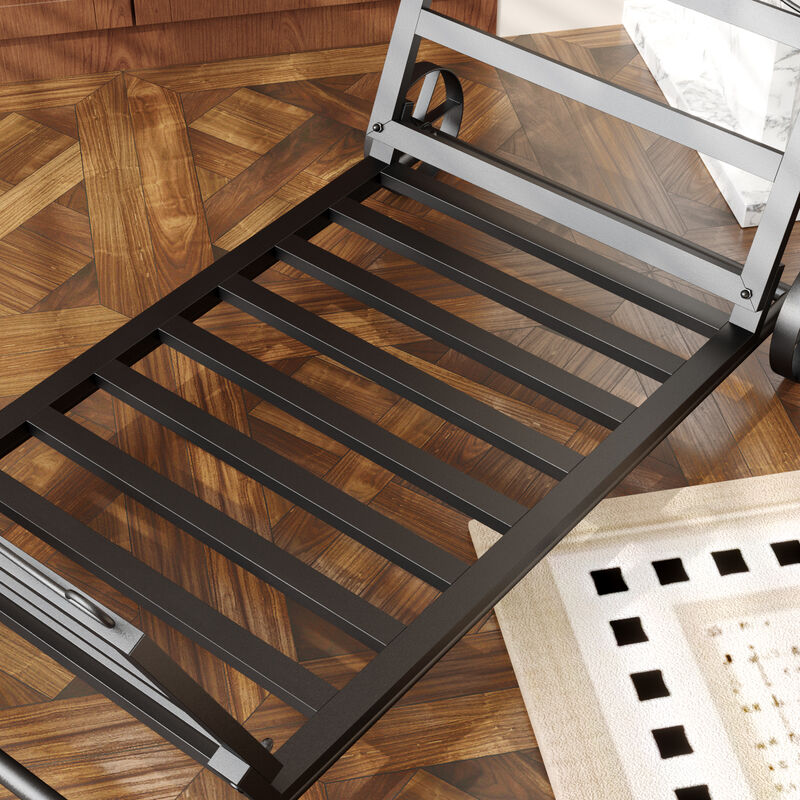 FUFU&GAGA Firewood and Package Holder Welded Steel Multifunctional Storage Rack with 154lbs Capacity 37.7"L x 21"W x 15.7"H