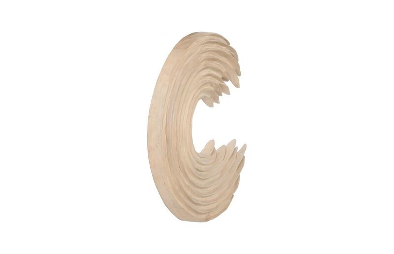 Swoop Bleached Wood Small Wall Art image number 1