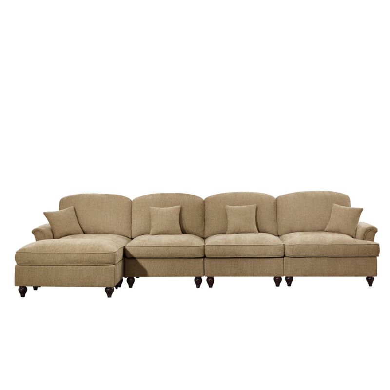 Webfur Mid-Century Modern L-Shaped Sectional Sofa image number 0