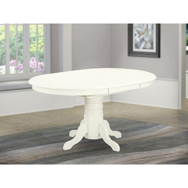 East West Furniture Dining Table Linen White, AVT-LWH-TP