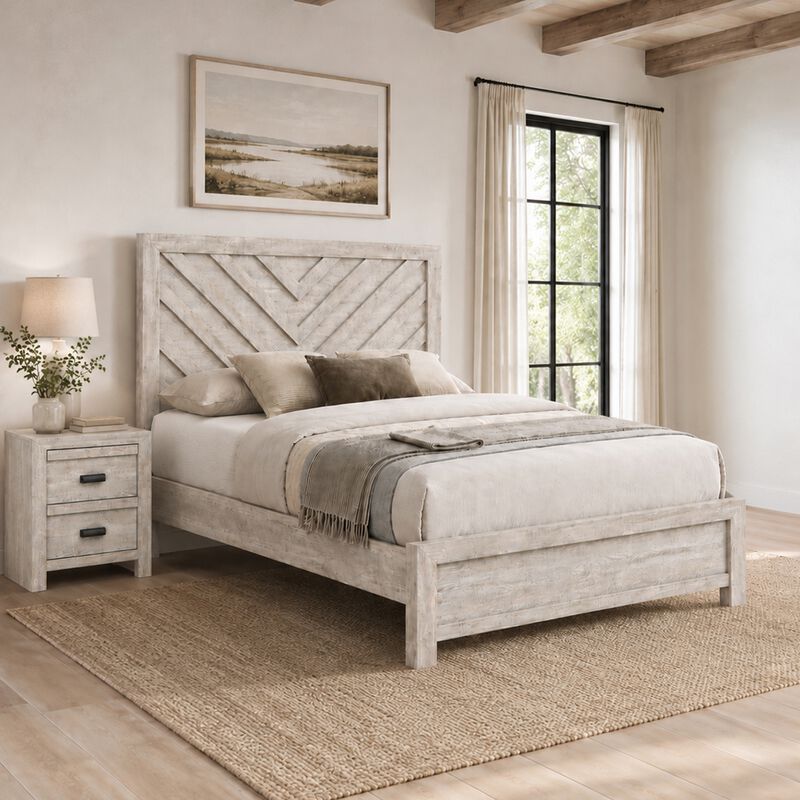 Bedroom Set, Wood, 2 Piece Set with Nightstand image number 8