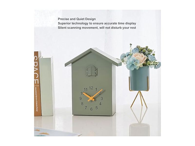 Cuckoo Nordic Birdhouse Bird Voices Call Wall Clock Modern Living Room Decor image number 2