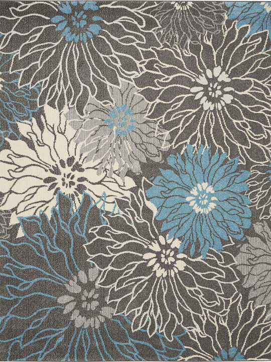 Passion PSN17 Chracoal/Blue 8' x 10' Rug