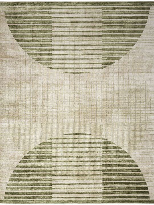 Astra Machine Washable ASW03 Ivory/Olive 7'10" x 10' Rug