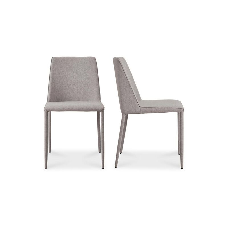 Moe’s Nora Fabric Dining Chair Light Grey - Set Of Two