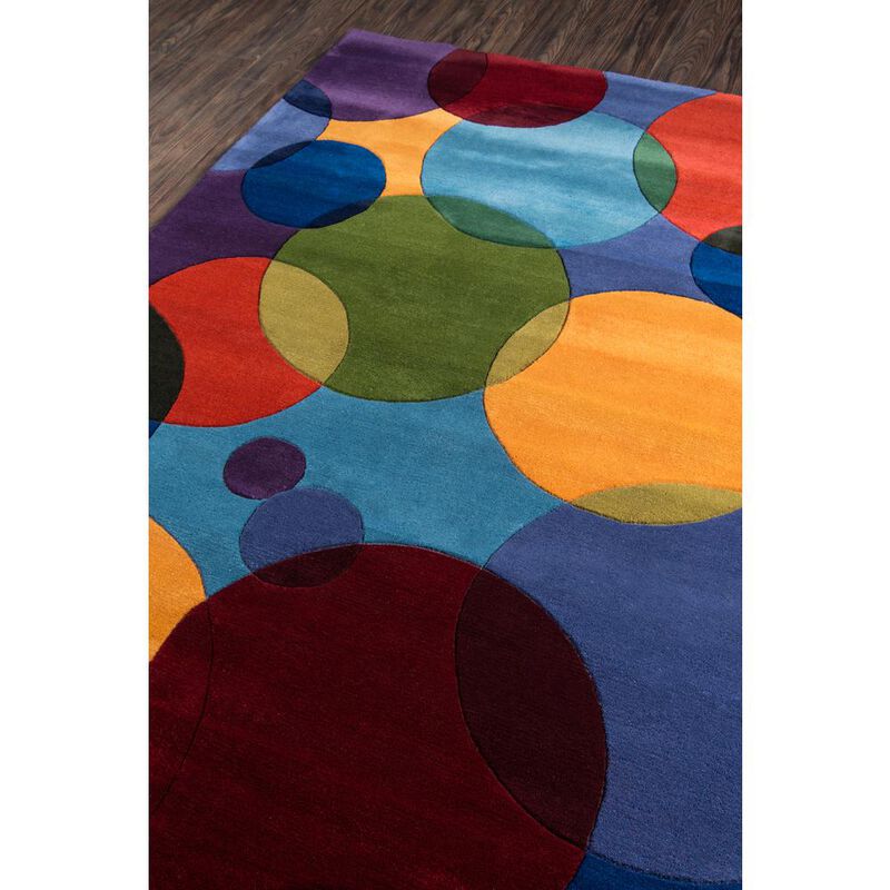 Momeni Contemporary Round Area Rug, Multi, 5'9 X 5'9 Round