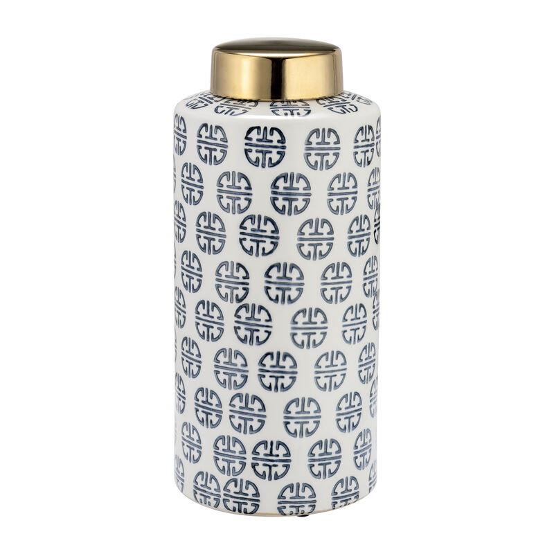 Modern Ginger Jar Navy/White image number 0