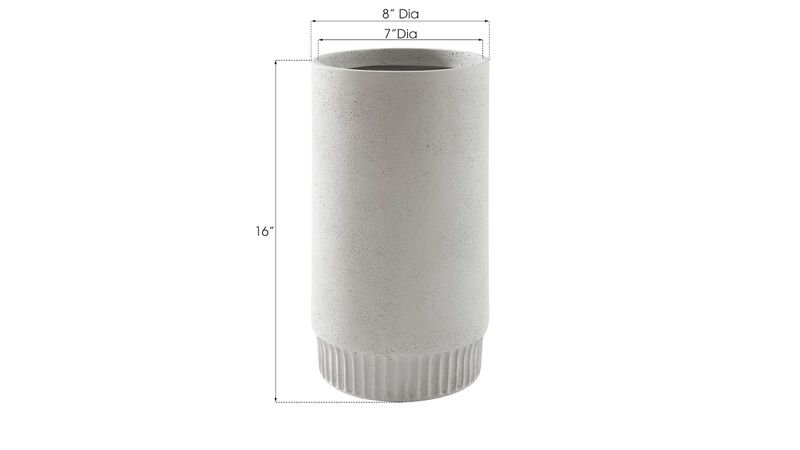 Harvest Medium Planter in Light Grey