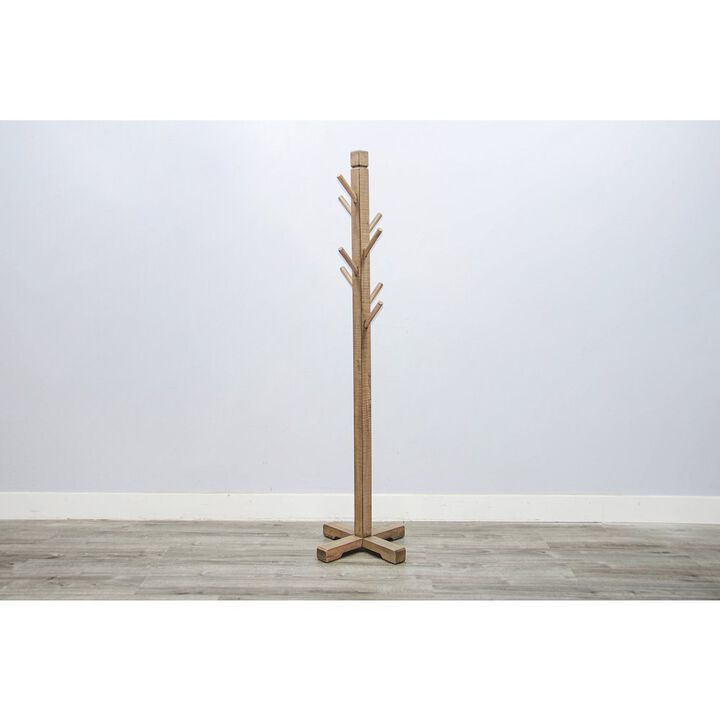 Sunny Designs Traditional Solid Wood Hat Rack with 8-Prong Hooks