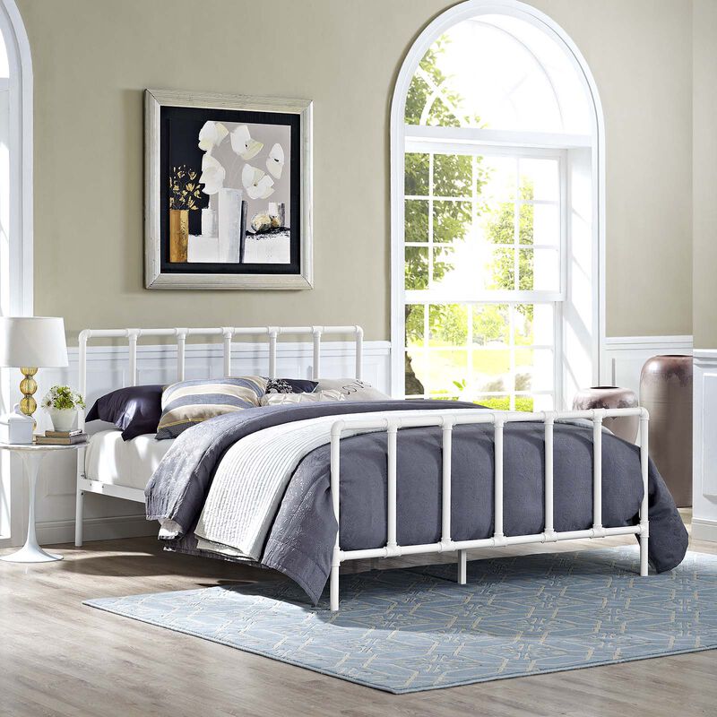 Modway - Dower Queen Stainless Steel Bed image number 1