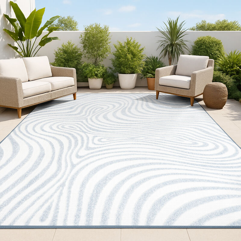 Maribo Abstract Groovy Striped Area Rug