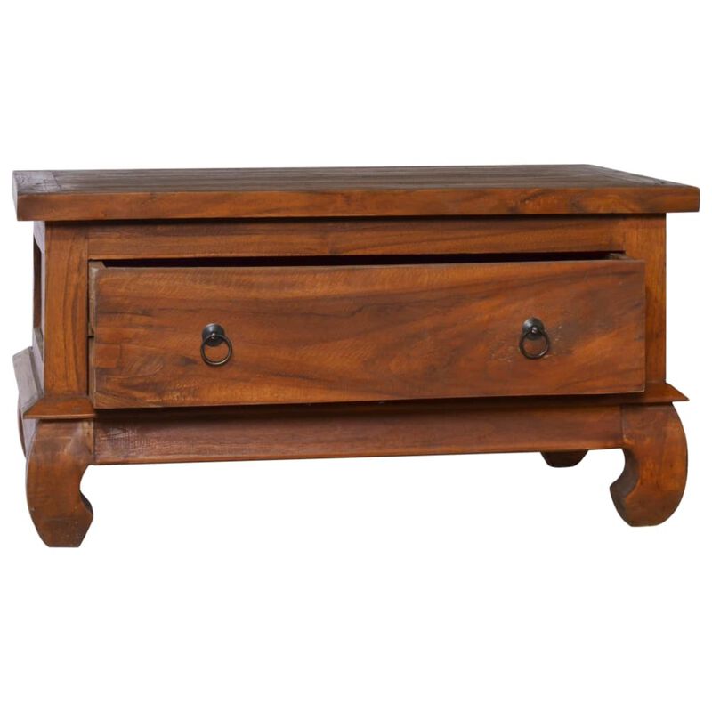 vidaXL Coffee Table 31.5"x19.7"x15.7" Solid Teak Wood image number 1