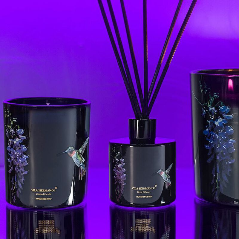 Candle in Jar JUNGLETOPIA COLIBRI HUMMINGBIRD 200gr 3.35 diam. x 4.13 in image number 2