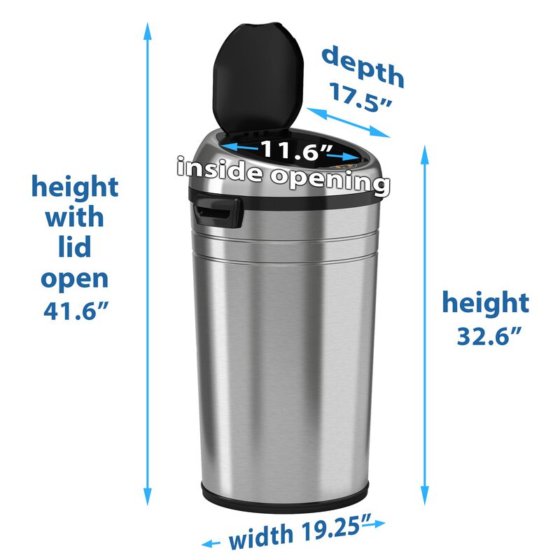 iTouchless 23 Gallon Large Sensor Trash Can with Wheels