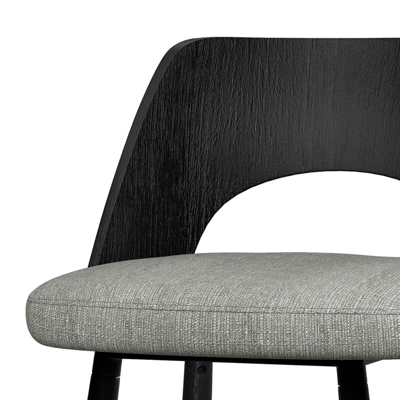 Callie Contemporary 16 inch Counter Height stool (Set of 2) in Grey Polyester linen fabric