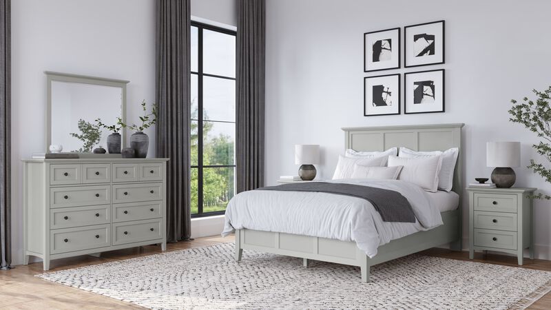 Grace Three Drawer Nightstand in Elephant Grey