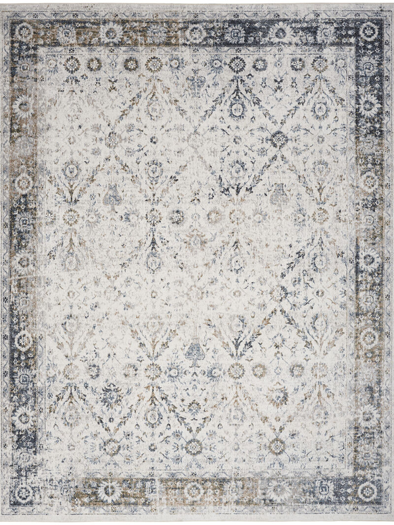 Astra Machine Washable ASW16 Ivory/Blue 4' x 6' Rug