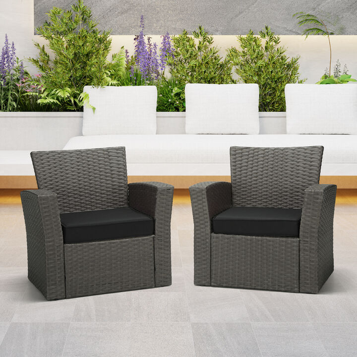 WestinTrends Outdoor Patio Furniture Seat Chair Square Cushions Set of 2, 20" x 19"