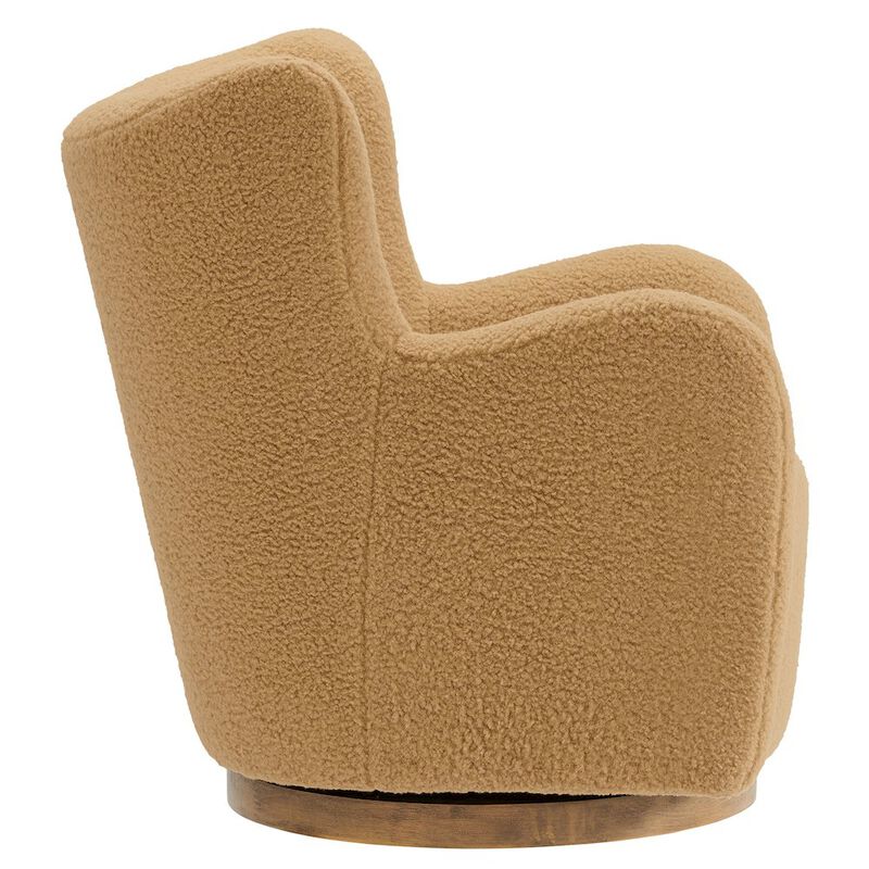 Montrose Wingback Sherpa Swivel Accent Chair image number 3
