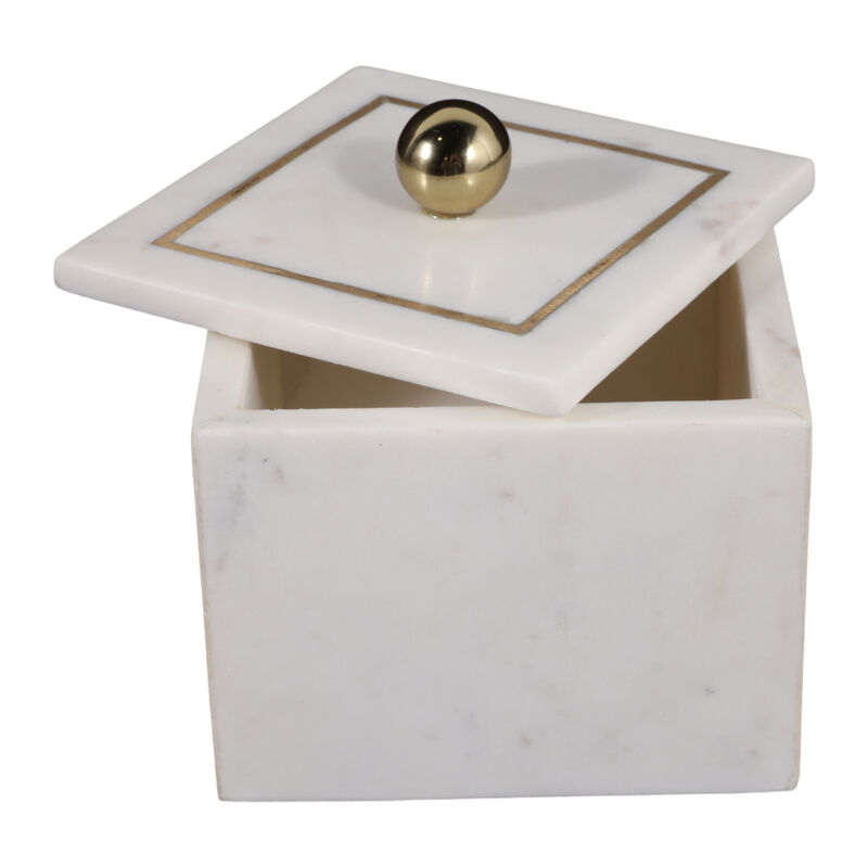Marble 5x5 Box - Knob, White image number 3