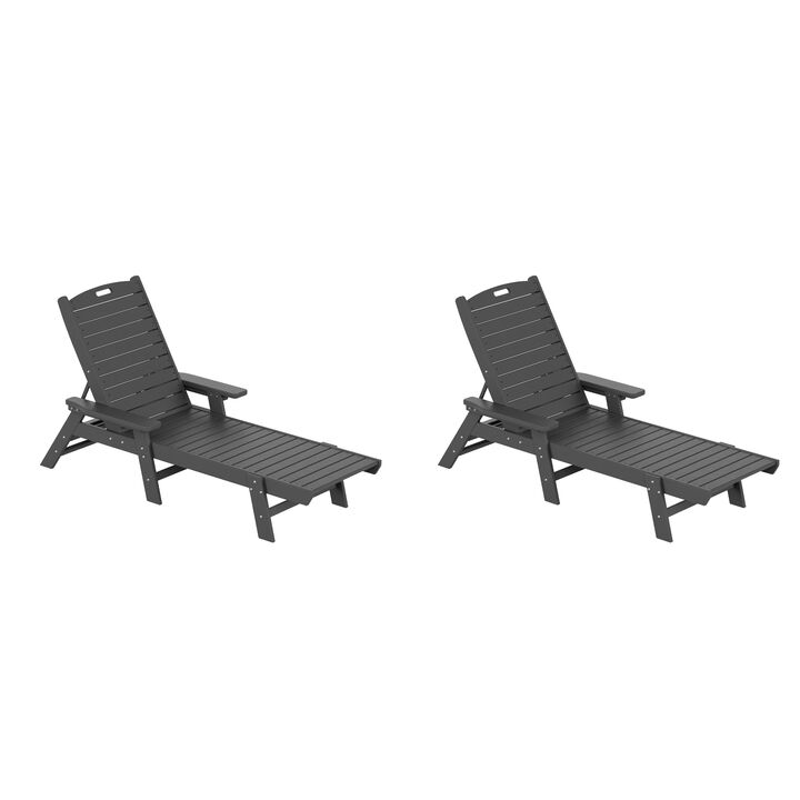 WestinTrends Adirondack Outdoor Chaise Lounge (Set of 2)