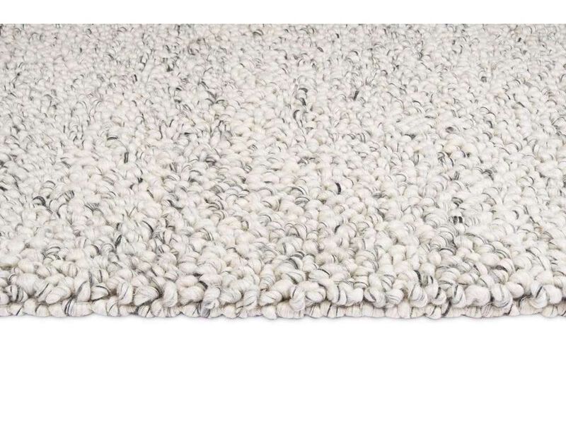 Ollie Grey and Ivory Marble Looped Rug image number 3