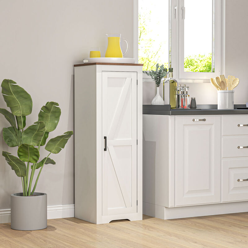 Freestanding Kitchen Storage Cabinet With Shelves And Doors For Extra Pantry Space