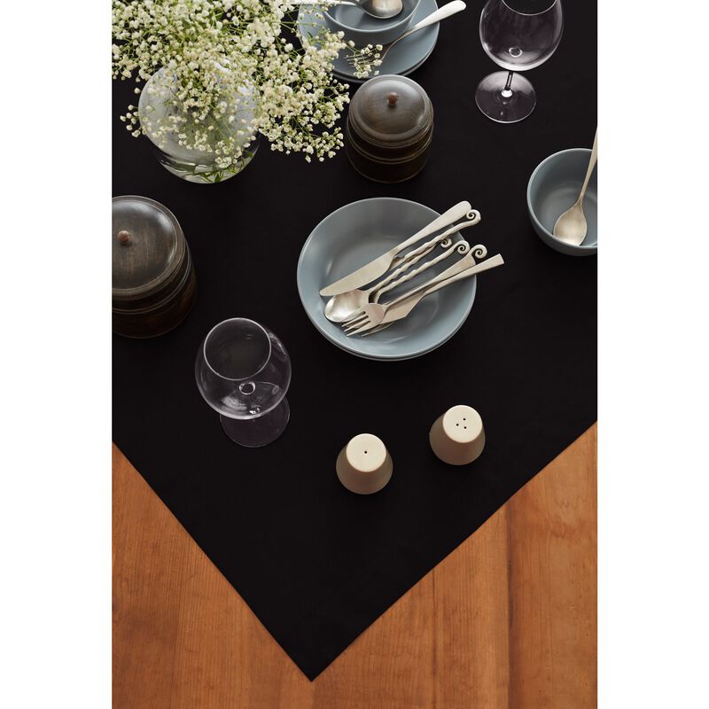 Christmas Cotton Linen Plain Table Throw - Dru, Solino Home