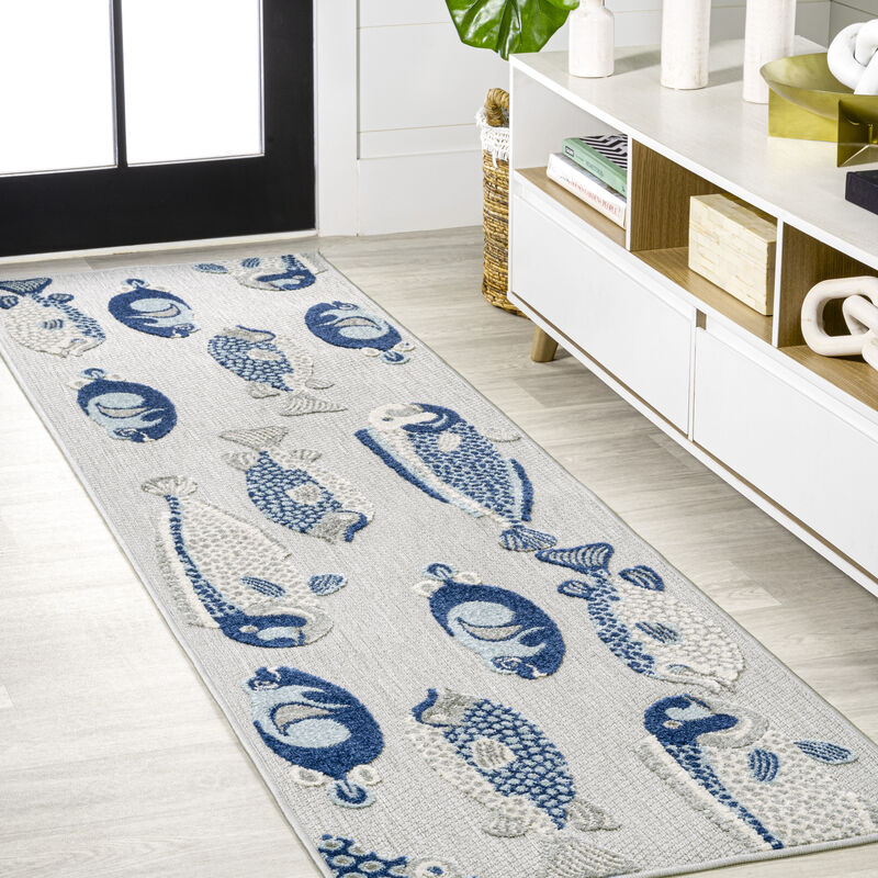 Algarve Modern Fish High-Low Indoor/Outdoor Area Rug