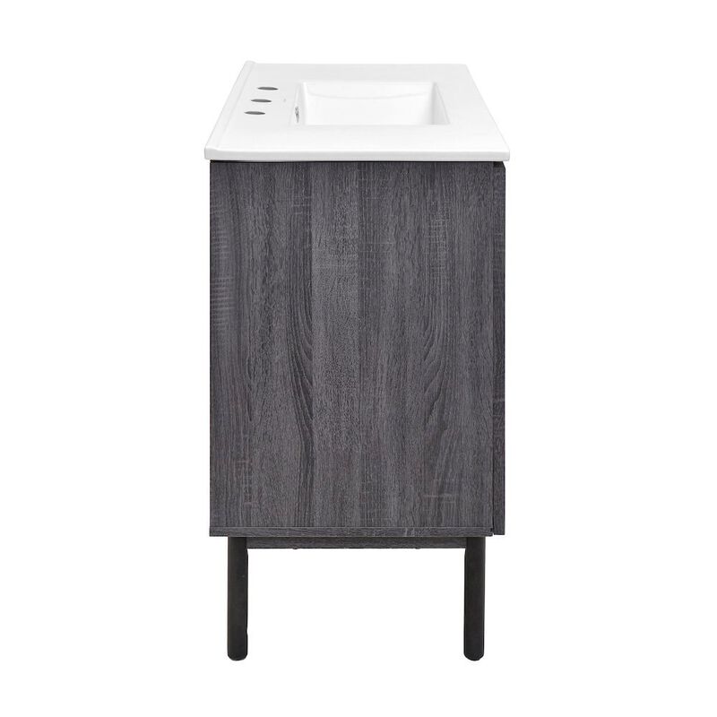 36" Freestanding Bathroom Vanity with 3-Hole Widespread Sink Top image number 2
